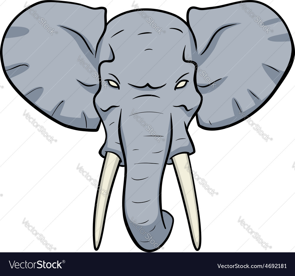 Elephant Head Royalty Free Vector Image VectorStock