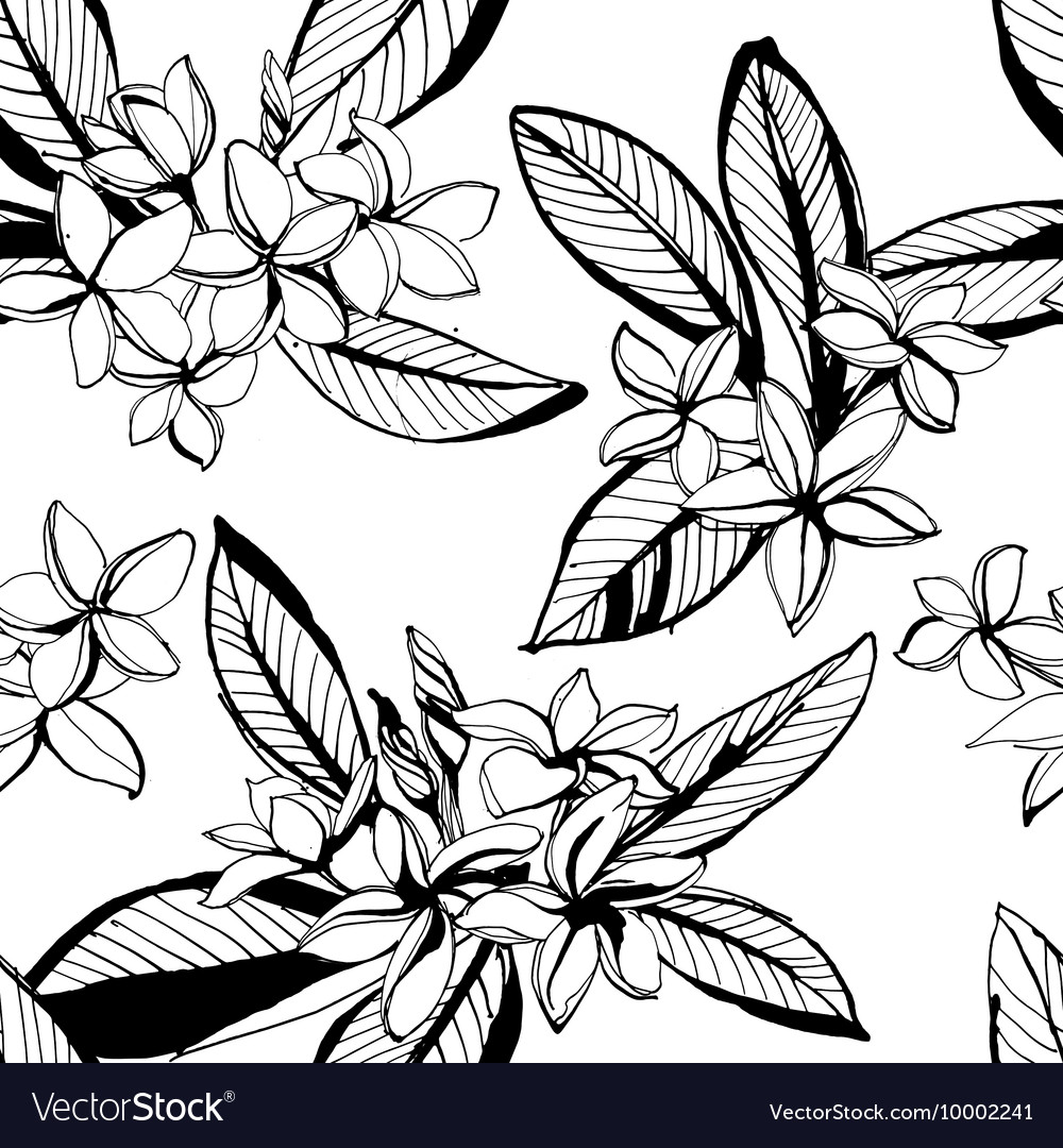 Tropical Floral Summer Seamless Pattern Royalty Free Vector