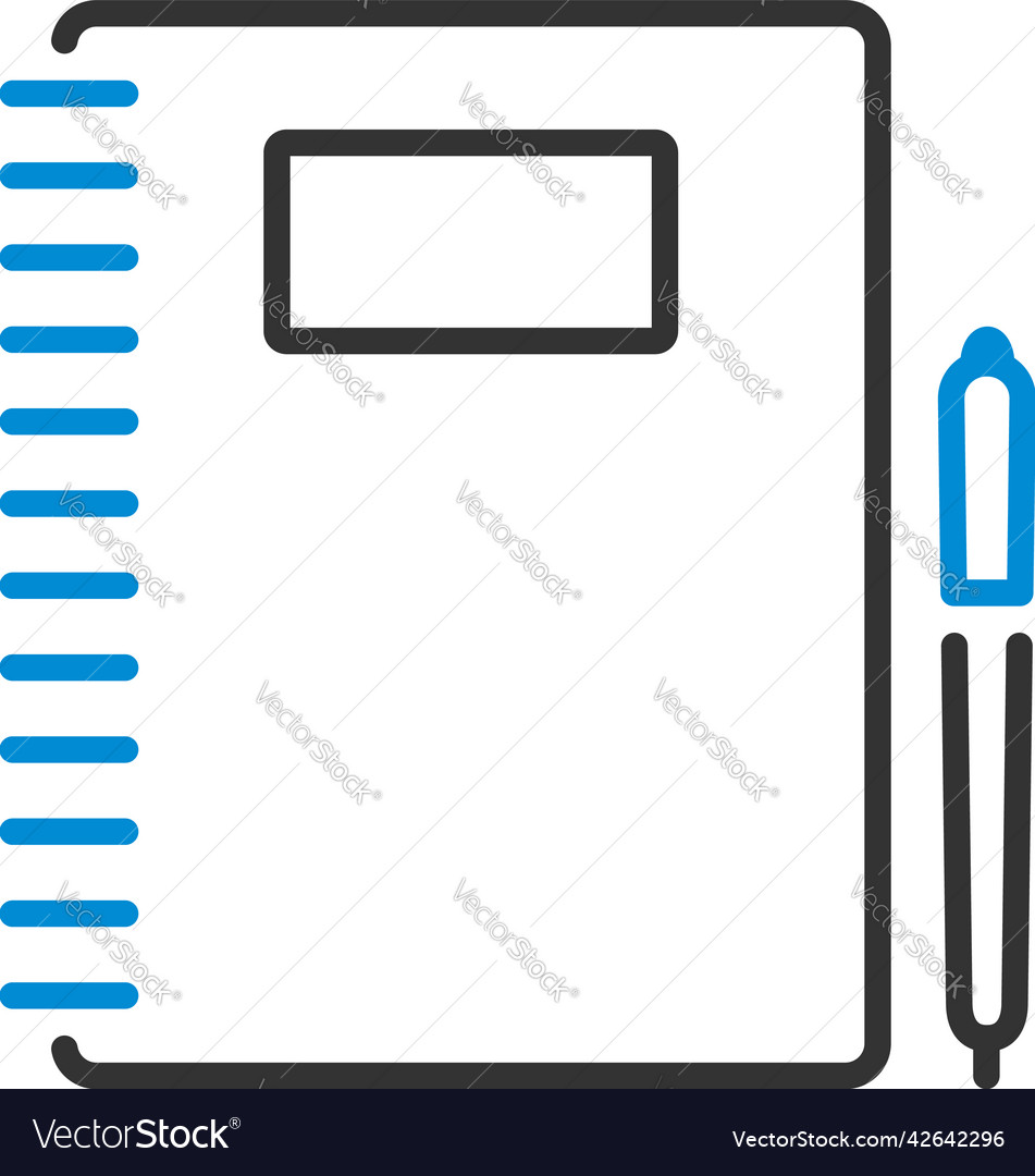 Icon Of Exercise Book Royalty Free Vector Image