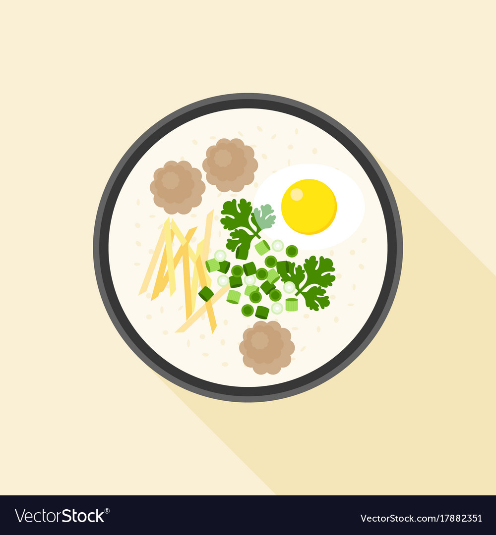 Chinese Porridge Rice Royalty Free Vector Image