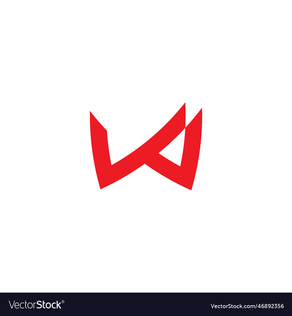 Letter V W Curve Motion Logo Royalty Free Vector Image