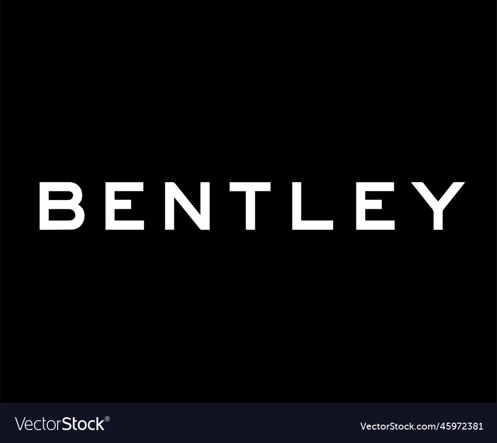 Bentley Brand Logo Symbol Name White Design Vector Image