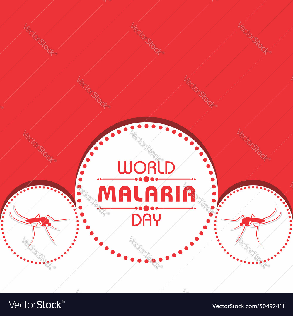 World Malaria Day 25 April Suitable Royalty Free Vector