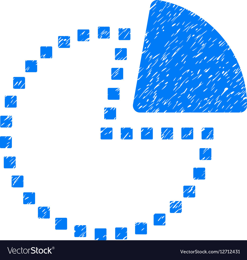 Pie Chart Grainy Texture Icon Royalty Free Vector Image