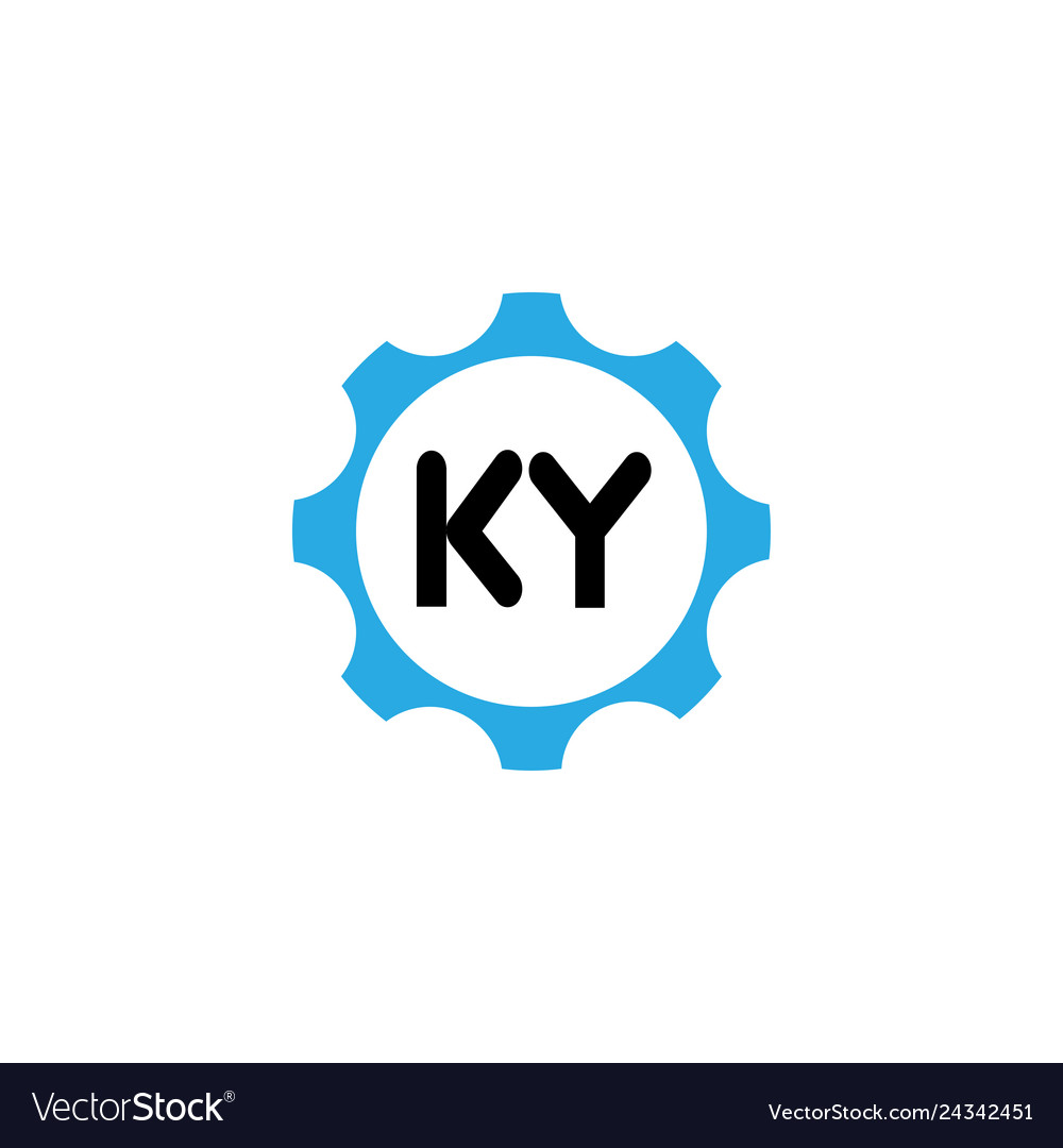 Initial Letter Logo Ky Template Design Royalty Free Vector