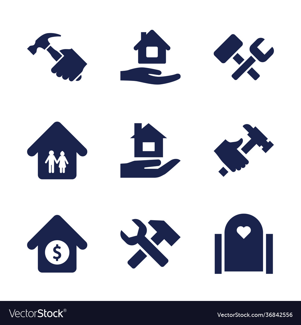 Property Icons Royalty Free Vector Image VectorStock