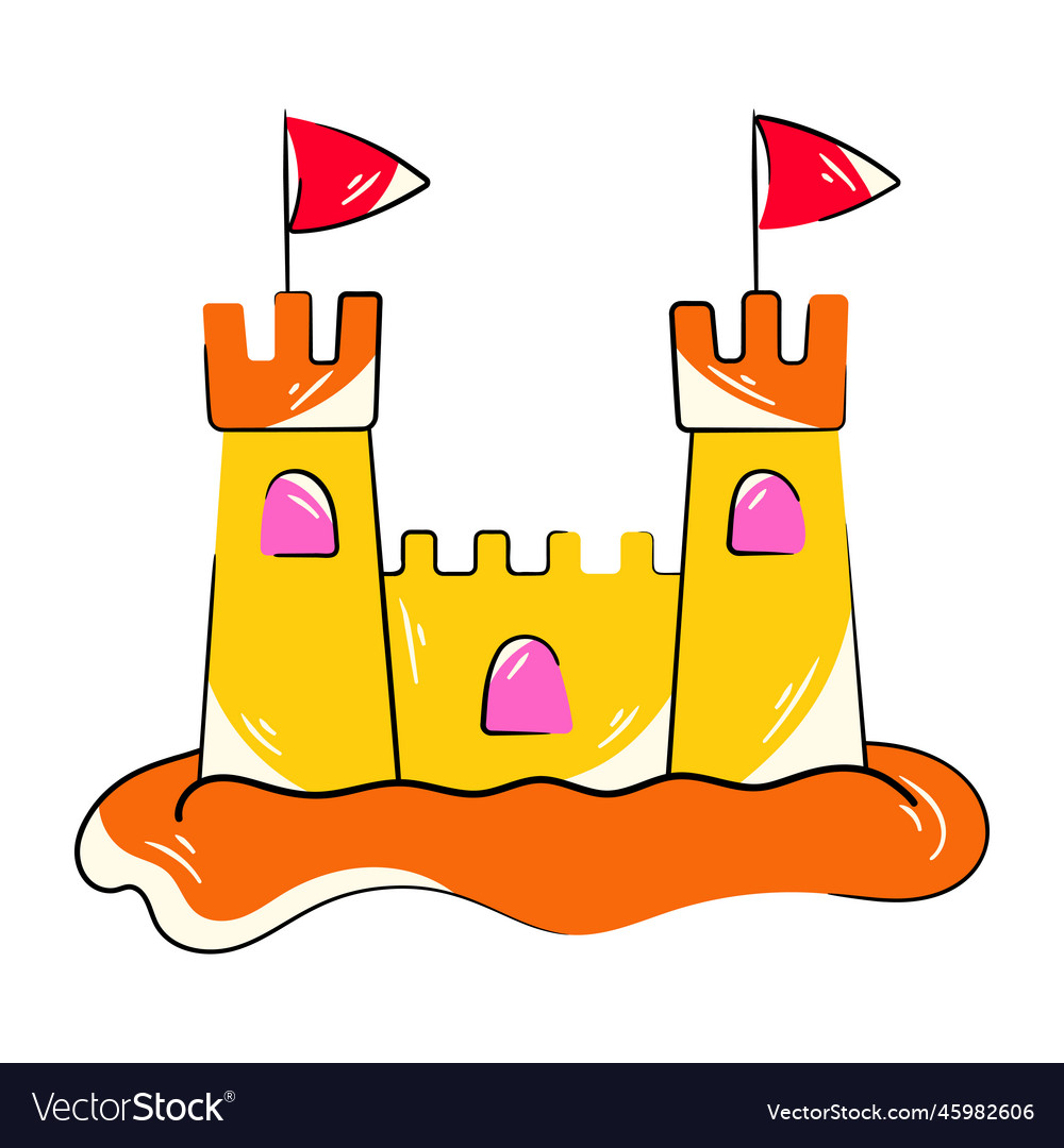 Sand Castle Royalty Free Vector Image VectorStock