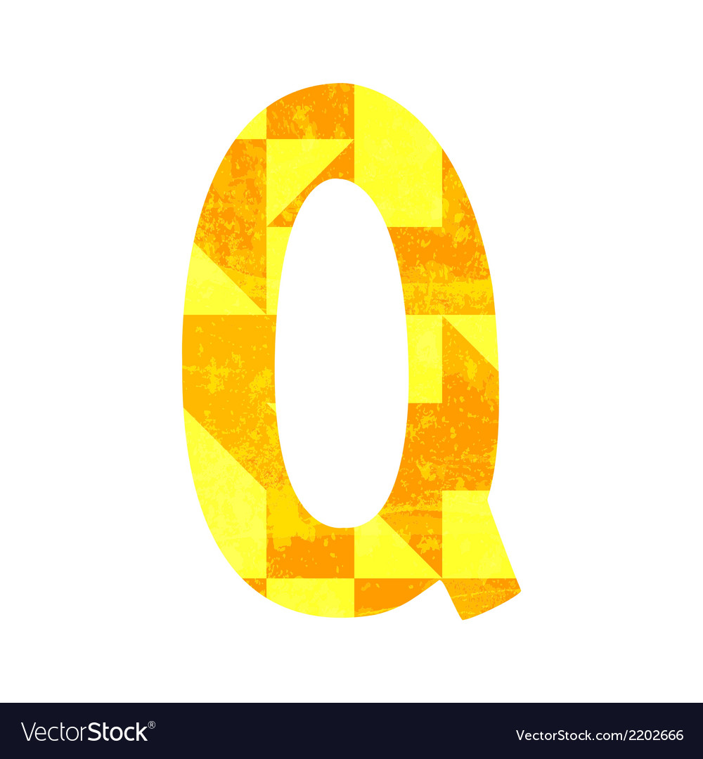 Abstract Color Alphabet Q Royalty Free Vector Image