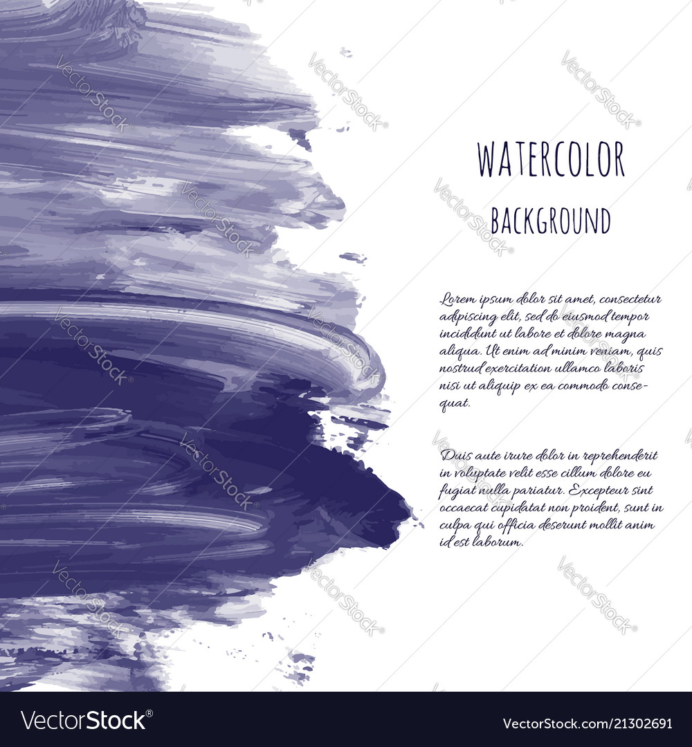 Dark Navy Blue Watercolor Royalty Free Vector Image