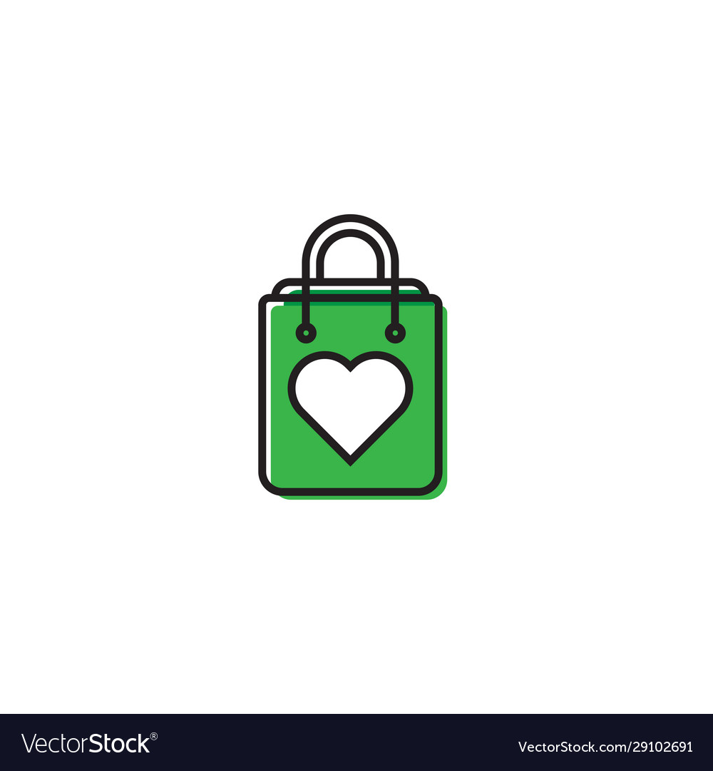 Shopping Bag Icon Design Isolated White Background