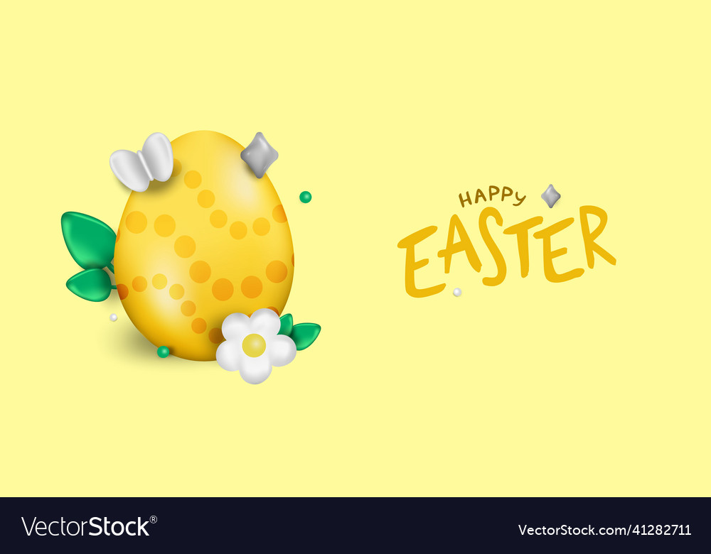 Easter Day Design Realistic Eggs Royalty Free Vector Image