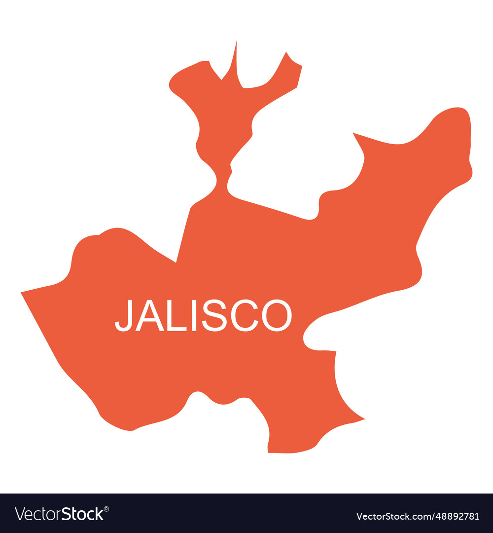 Jalisko State Map Royalty Free Vector Image VectorStock