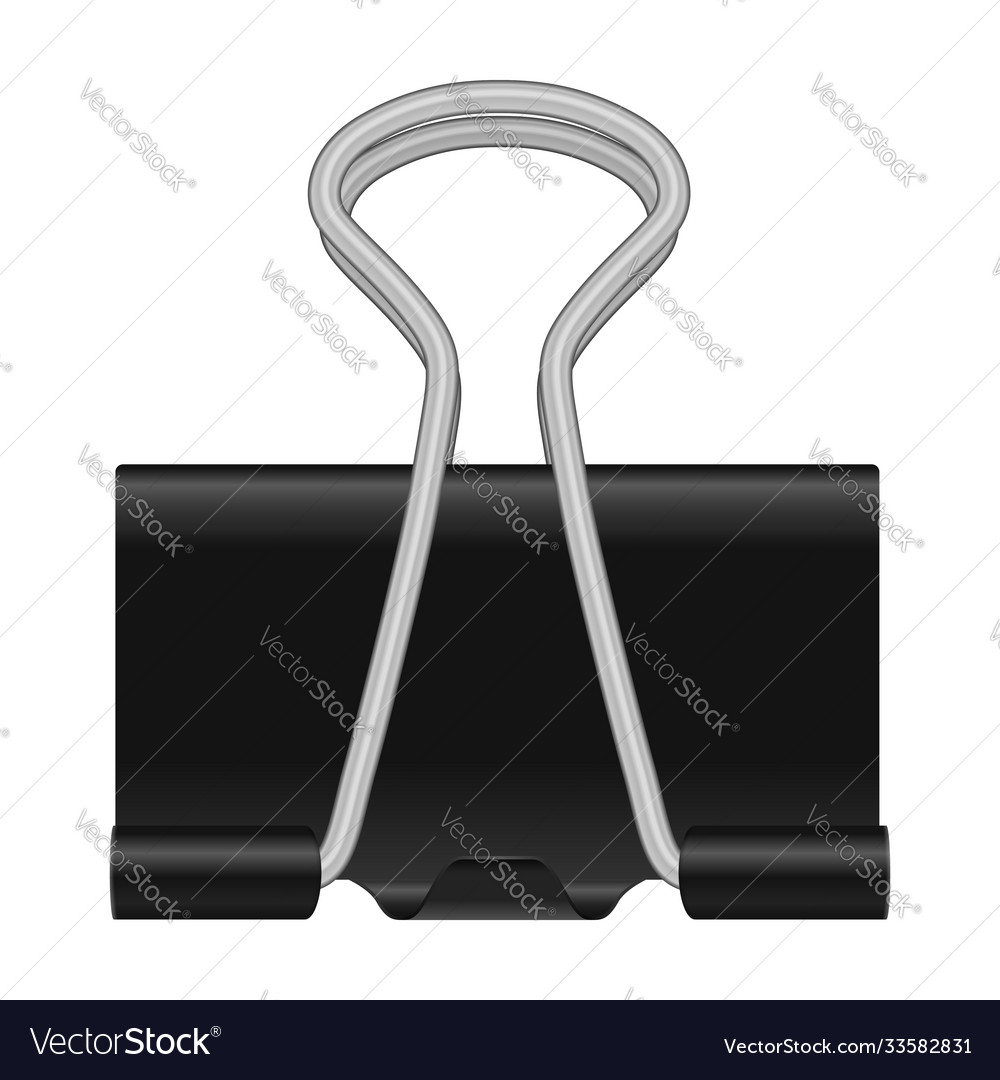 Binder Clip Royalty Free Vector Image Vectorstock