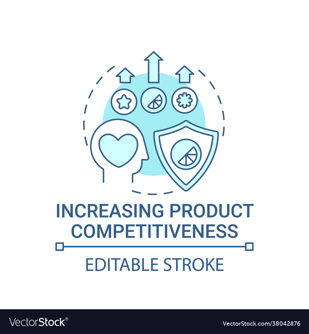 Increasing Product Competitiveness Concept Icon Vector Image