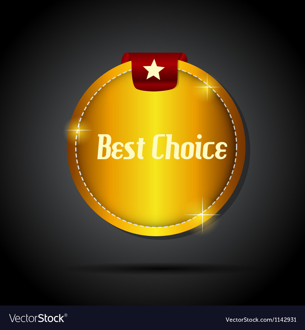 Best Choice Label With Red Ribbon Royalty Free Vector Image