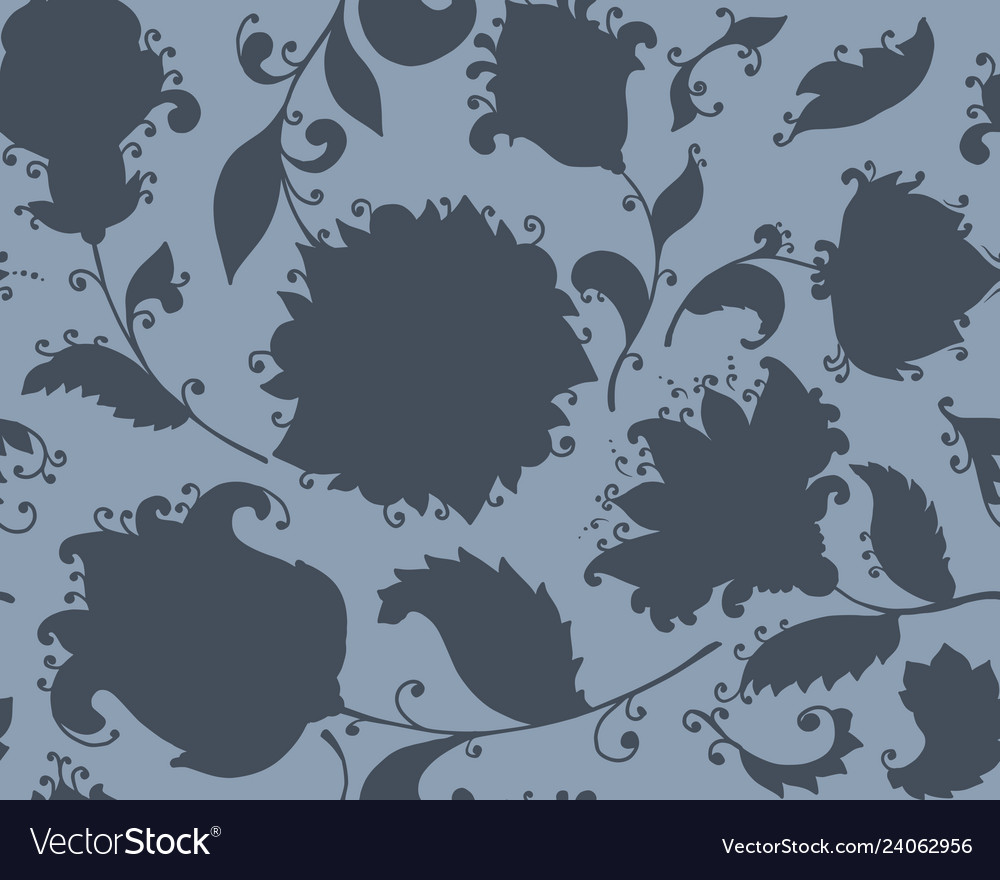 Seamless Pattern With Hand Drawn Paisley Vector Image