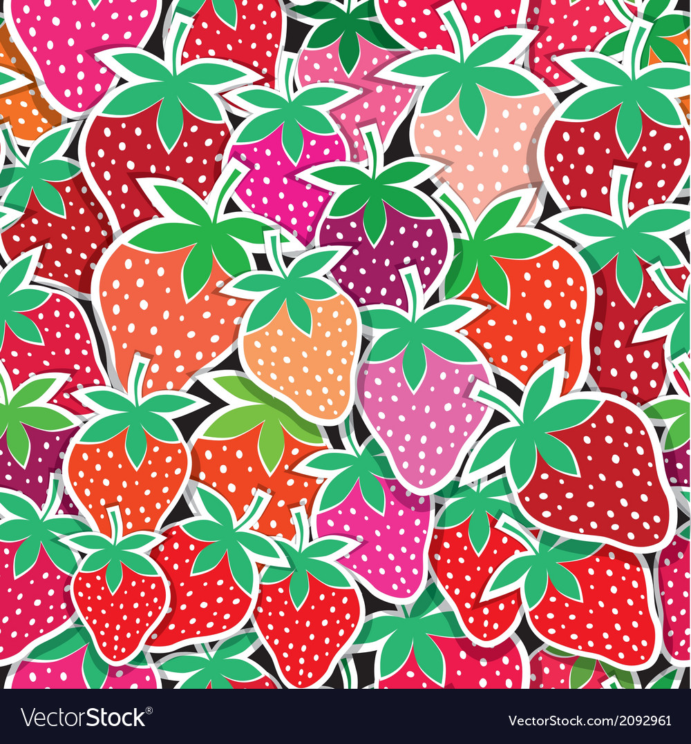 Seamless Strawberry Pattern Royalty Free Vector Image