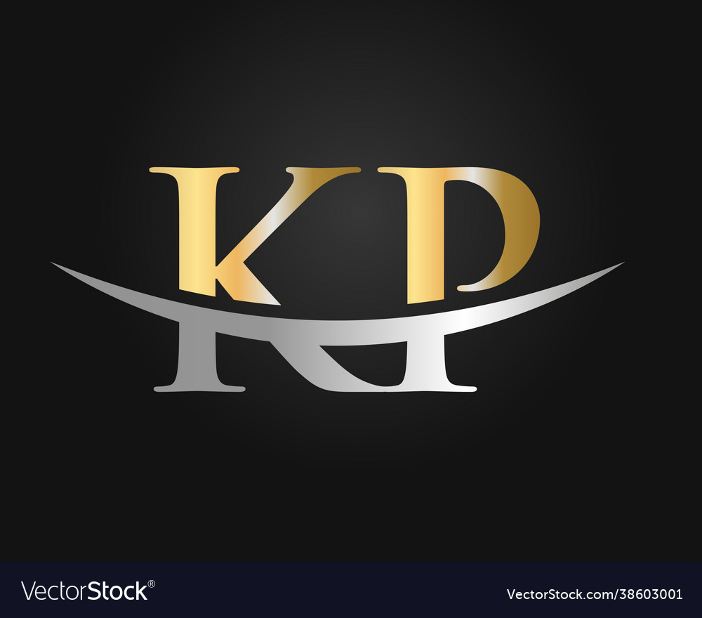 Initial Monogram Letter Kp Logo Design Royalty Free Vector