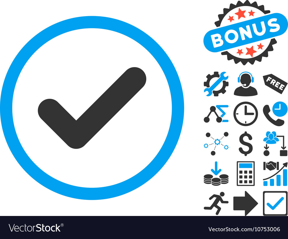 Yes Flat Icon With Bonus Royalty Free Vector Image