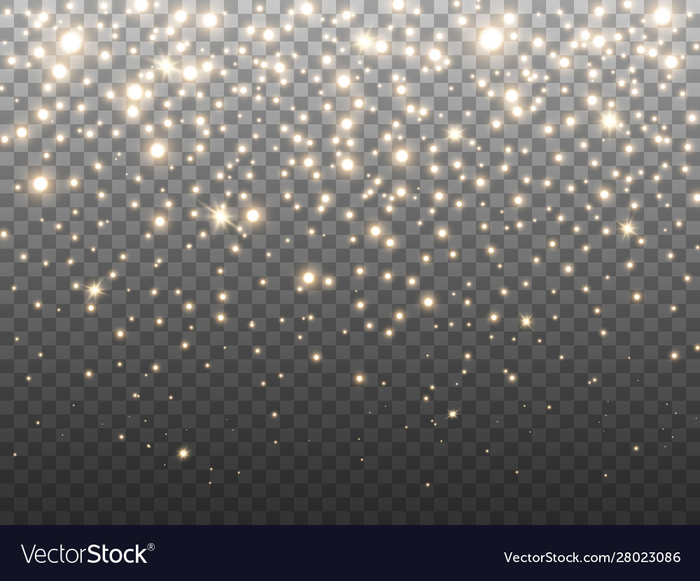 Gold Glitter Particles On Transparent Backdrop Vector Image The Best