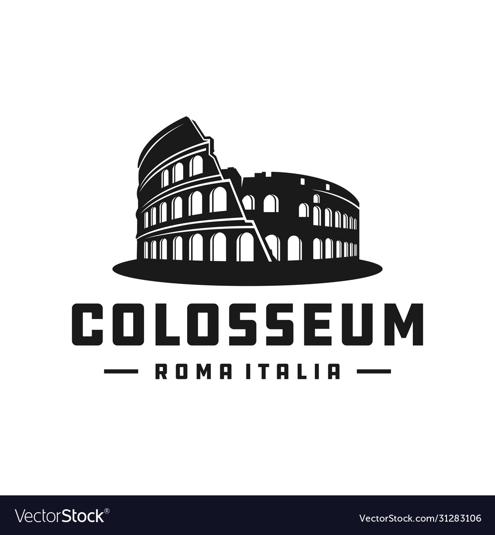 Colosseum Logo Design Royalty Free Vector Image