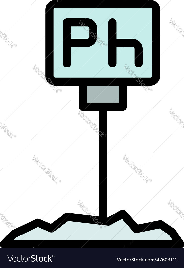 Soil Ph Meter Icon Flat Royalty Free Vector Image