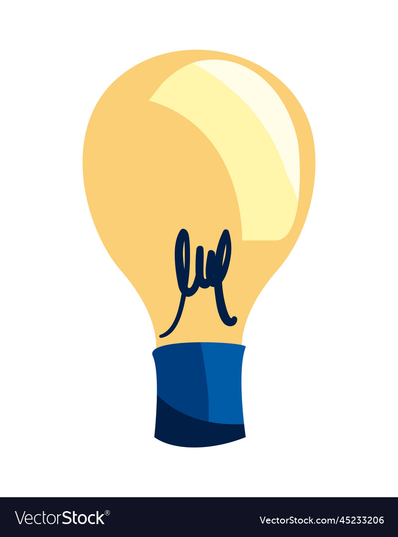 Flat Light Bulb Royalty Free Vector Image VectorStock