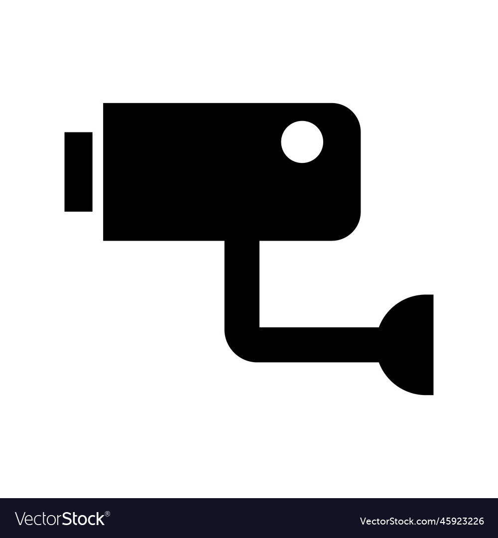 Cctv Camera Silhouette Icon Royalty Free Vector Image