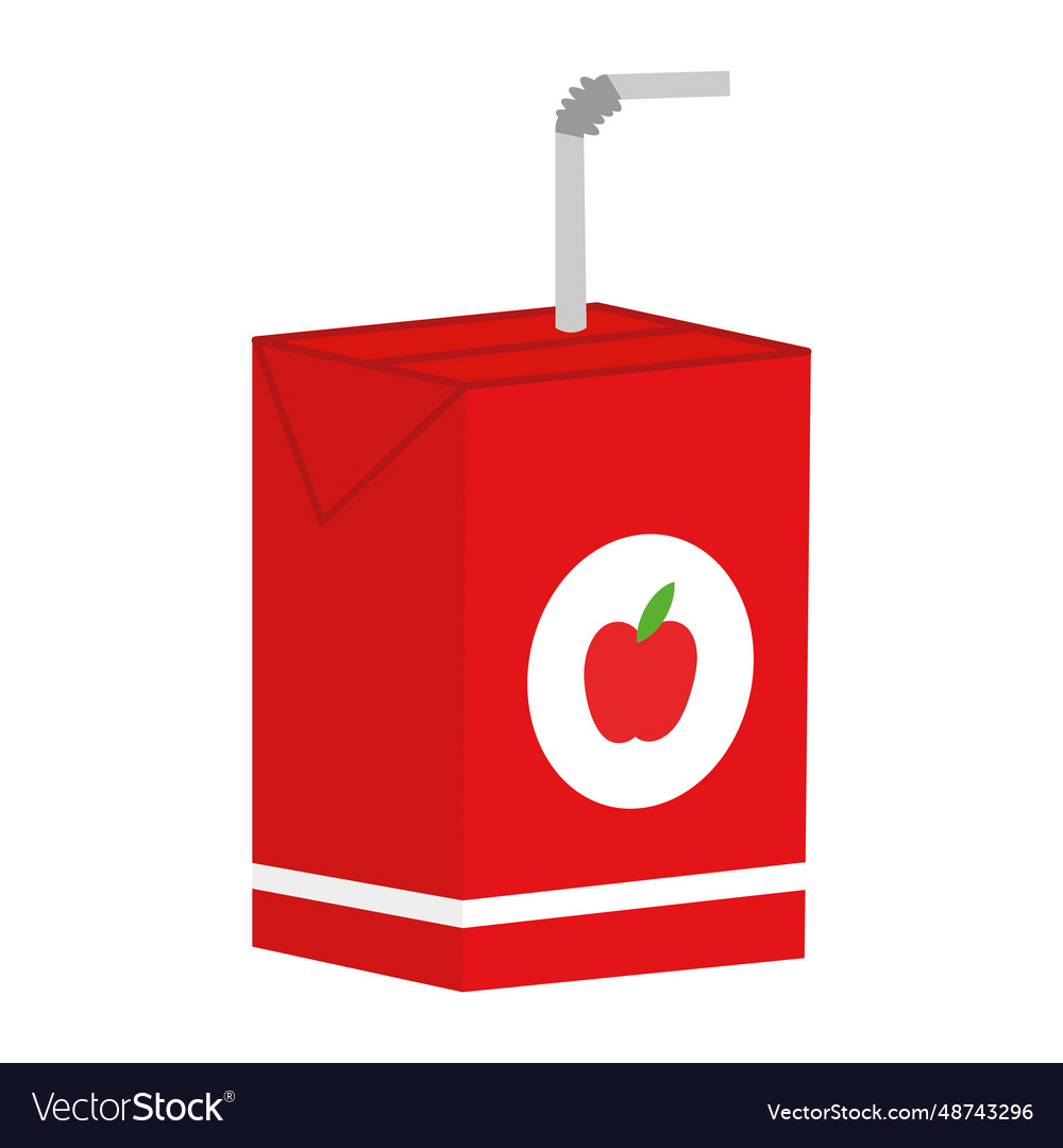 Tetra Pack Box Of Apple Juice Royalty Free Vector Image