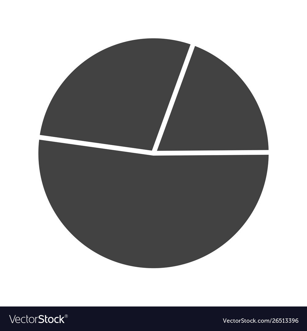 Pie Chart Glyph Black Icon Royalty Free Vector Image