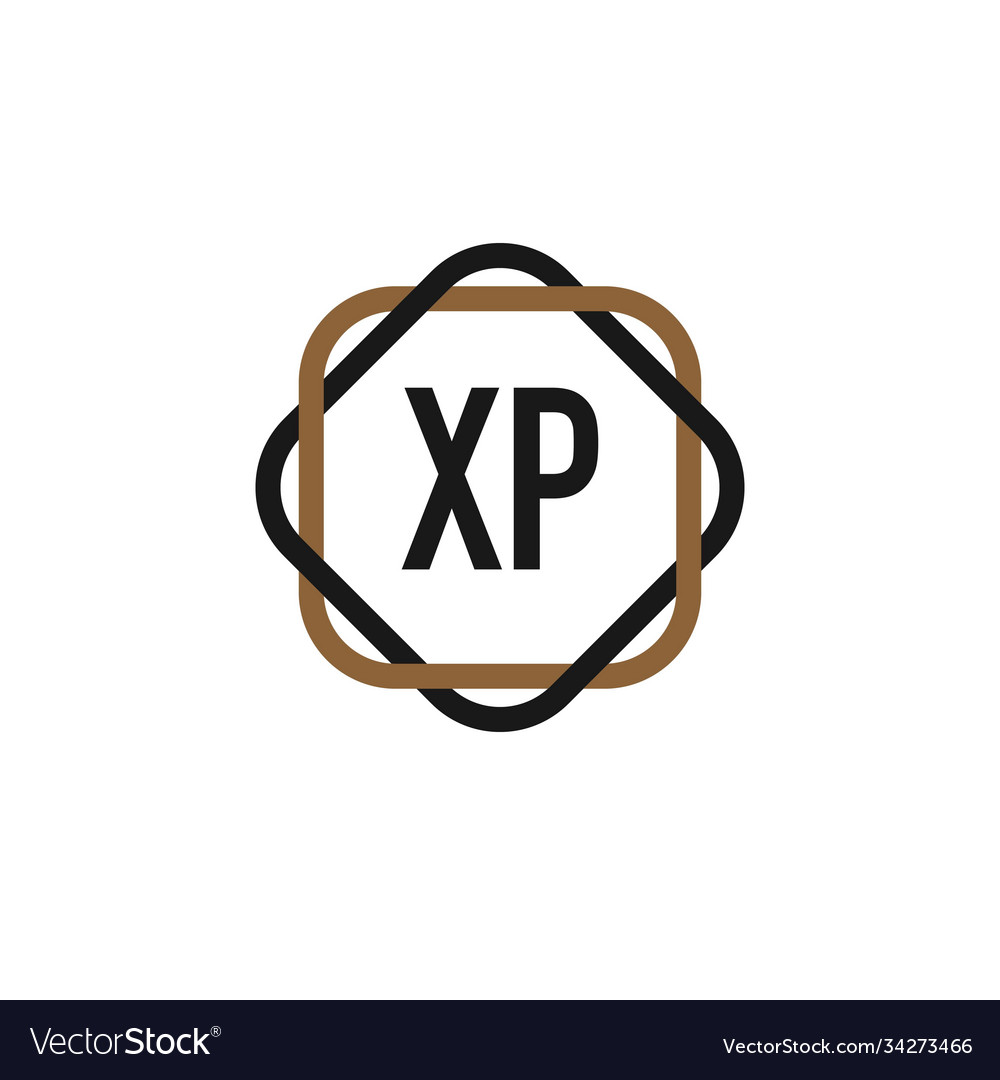 Initial Letter Xp Elegance Logo Design Template Vector Image