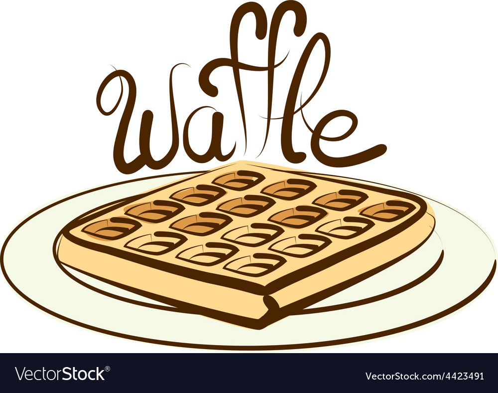 Waffle Royalty Free Vector Image VectorStock