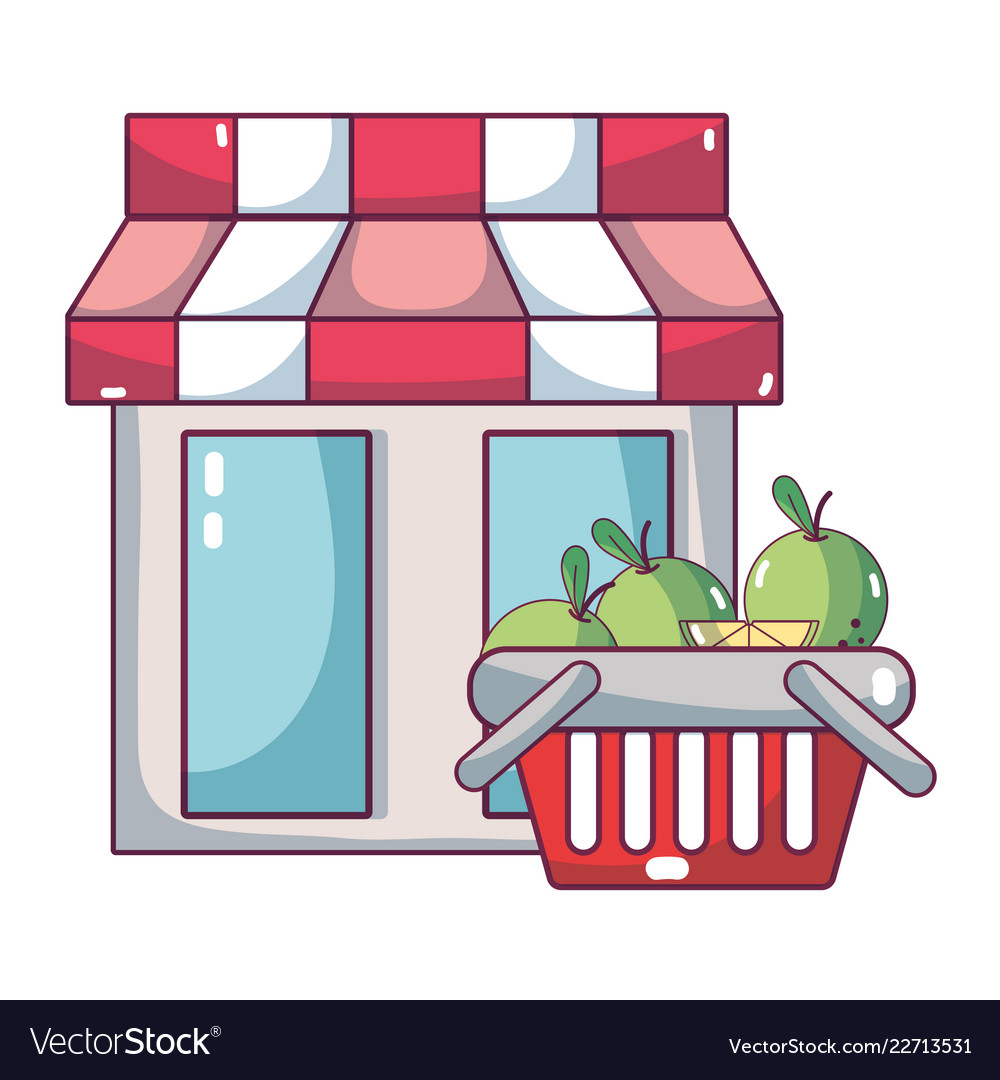 Supermarket Grocery Products Cartoon Royalty Free Vector