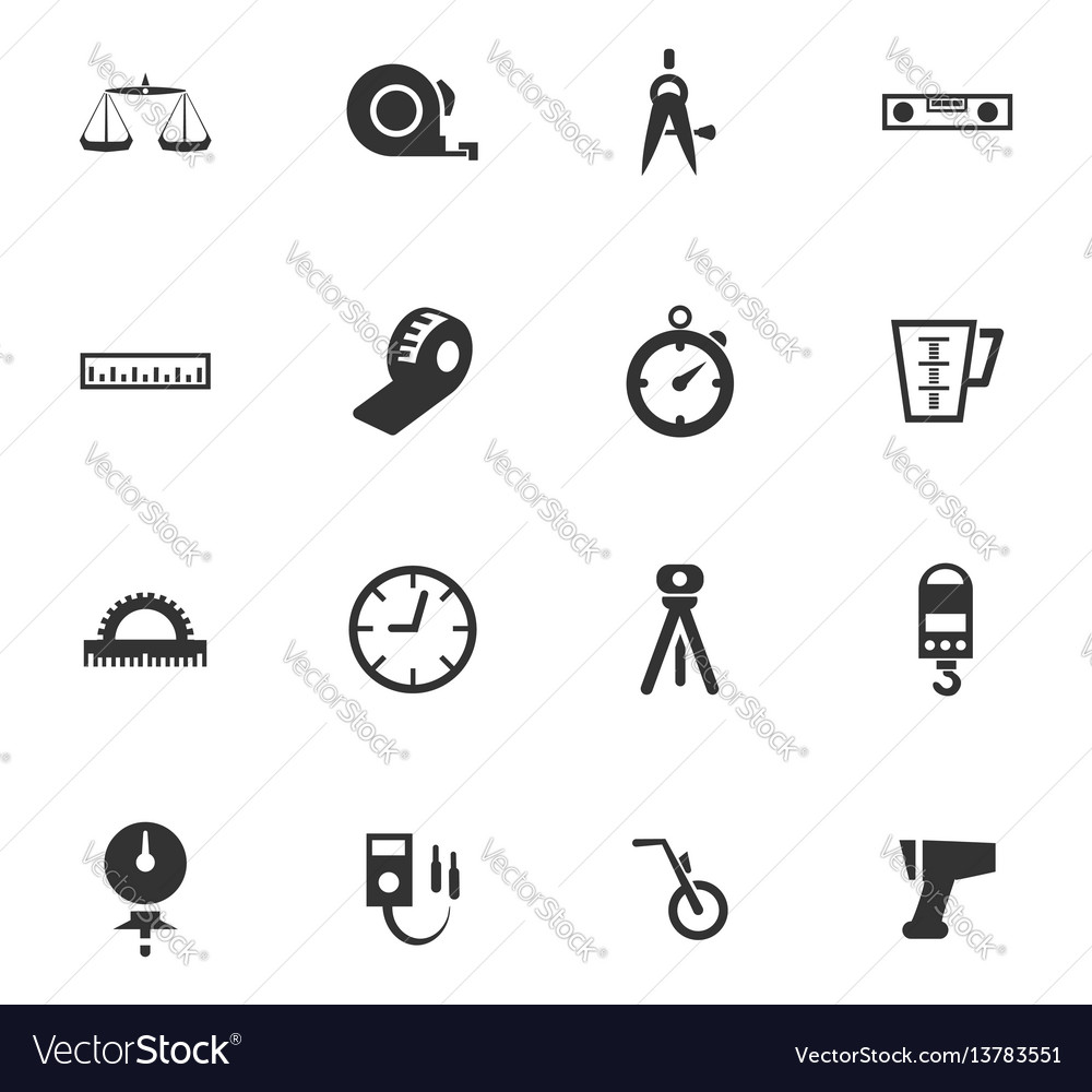 Measuring Tools Icons Set Royalty Free Vector Image