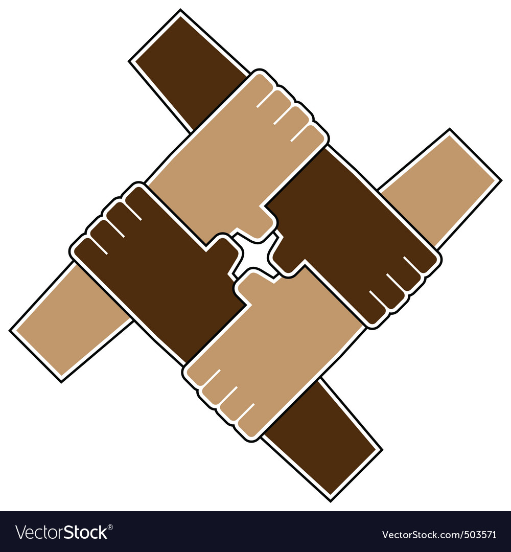 Teamwork Symbol Royalty Free Vector Image Vectorstock