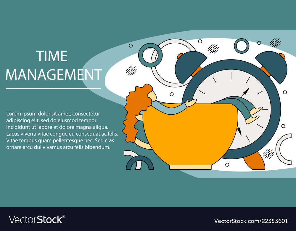 Concept Of Time Management Royalty Free Vector Image