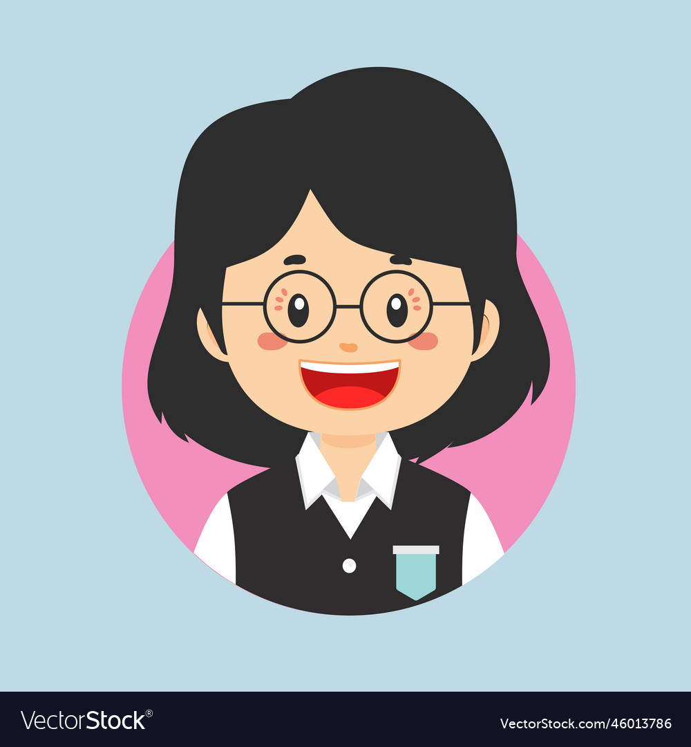 Avatar Of A Teacher Character Royalty Free Vector Image