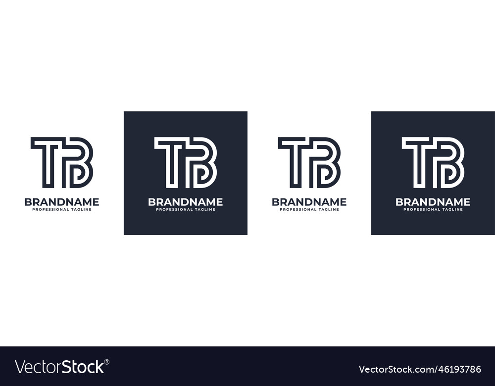 Simple Tb Monogram Logo Suitable For Any Business Vector Image