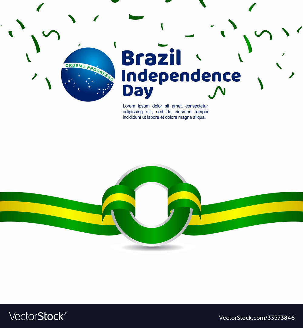 Brazil Independence Day Template Design Royalty Free Vector