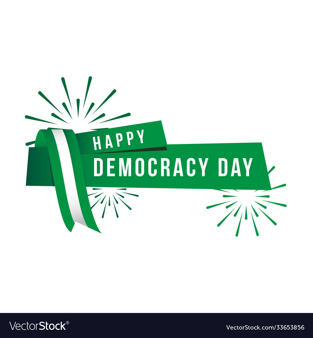 Happy Nigeria Independence Day Template Design Vector Image