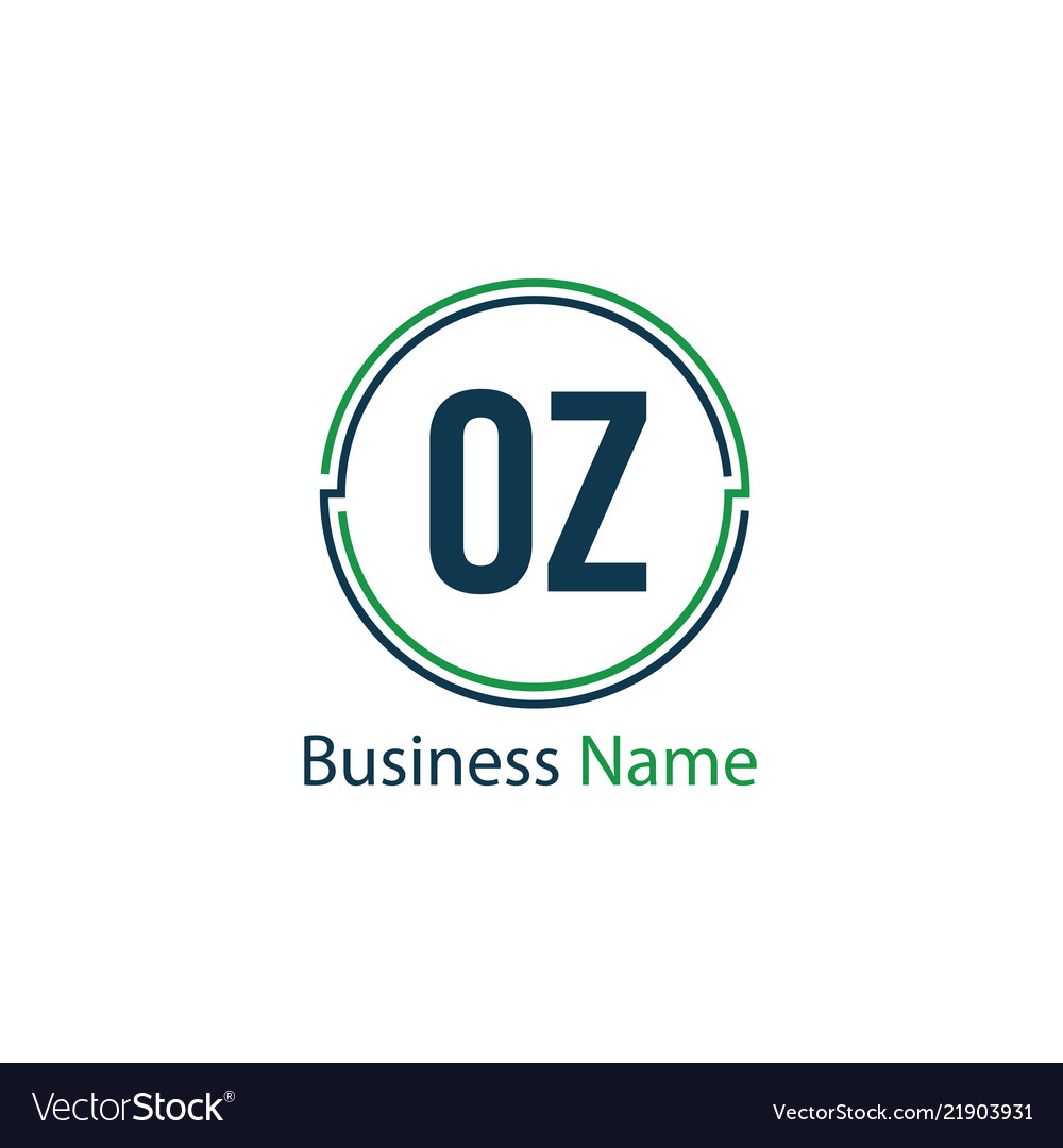 Initial Letter Oz Logo Template Design Royalty Free Vector