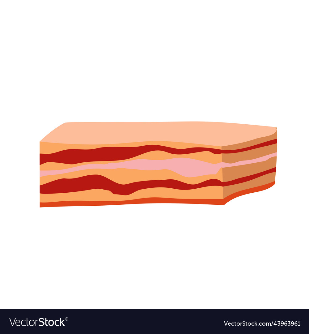 Deli Meat Ham And Salami Food Icon Isolated Vector Image