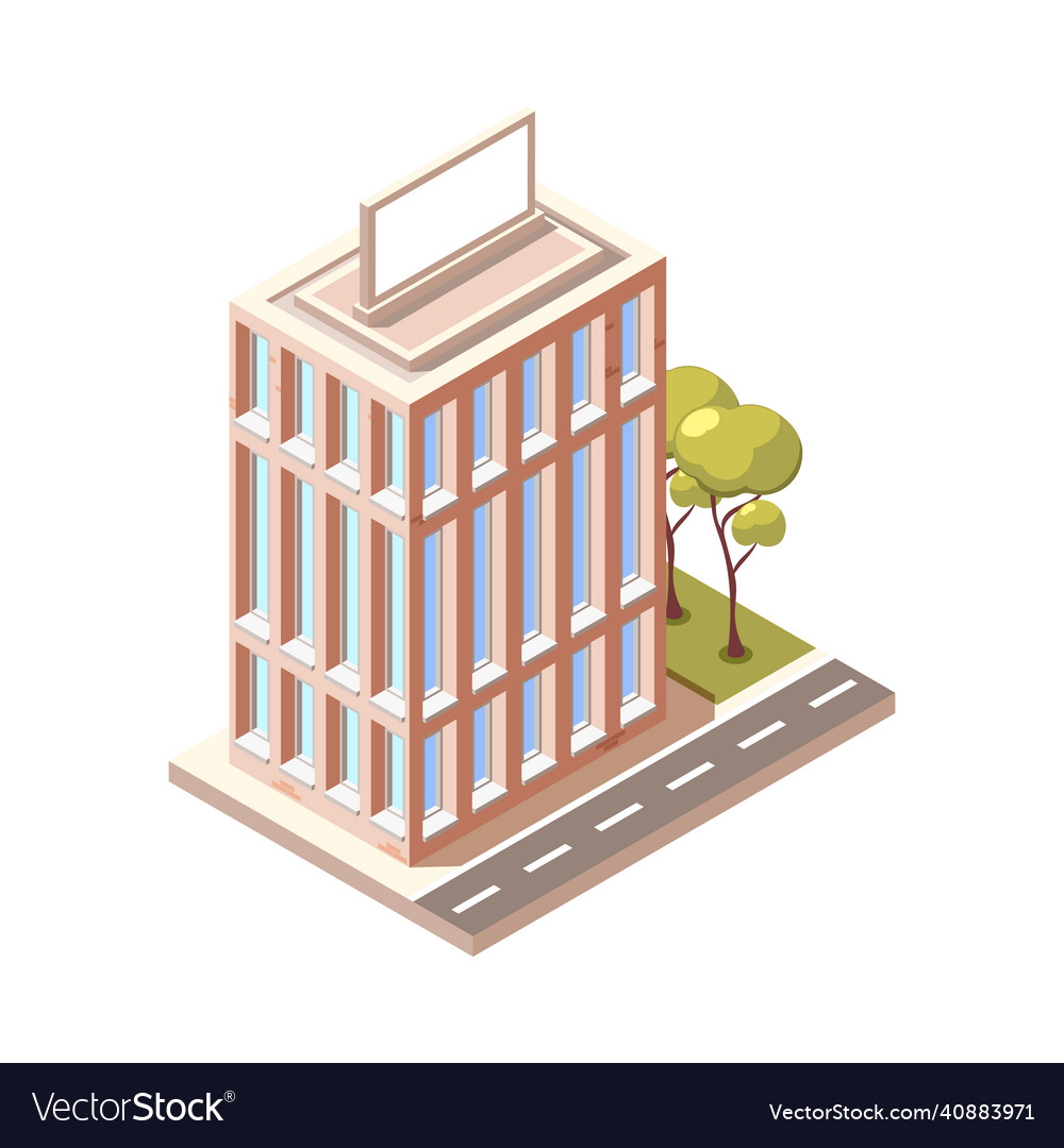 Modern City Block Composition Royalty Free Vector Image