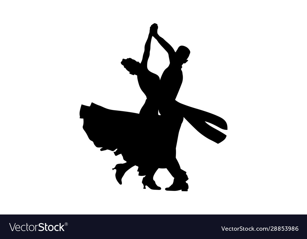 Couple Dancing Ballroom Dance Logo Royalty Free Vector Image Atelier