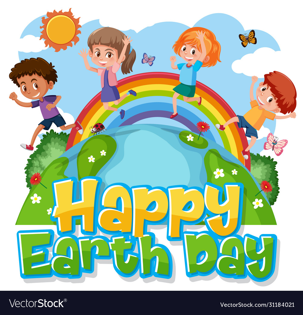 Poster Design For Happy Earth Day Royalty Free Vector Image