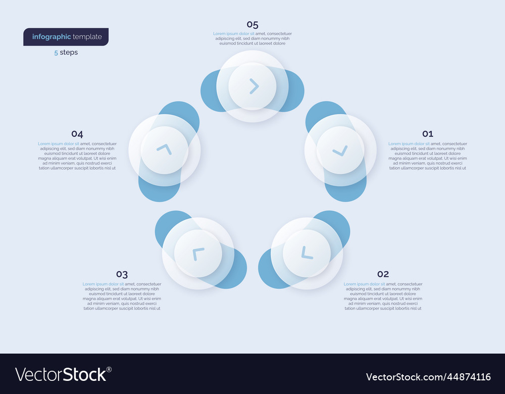 Five Option Circle Infographic Design Template Vector Image