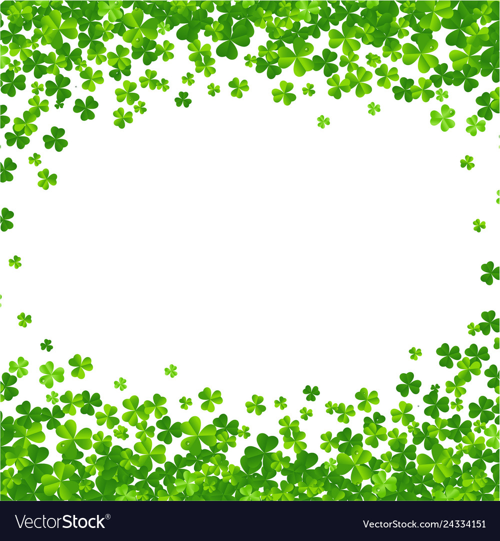 Clovers Frame Isolated Royalty Free Vector Image