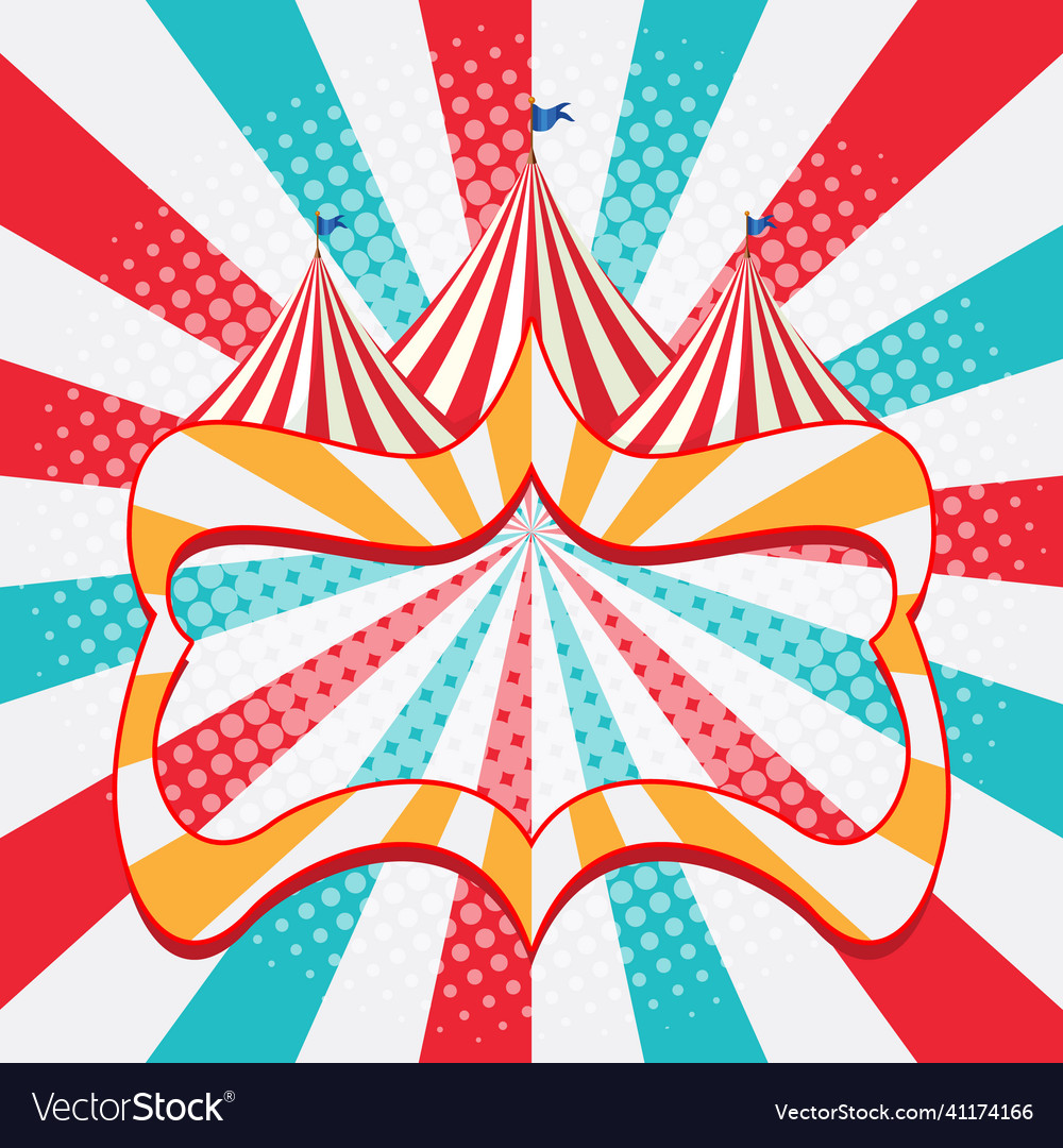 Empty Carnival Circus Banner Royalty Free Vector Image