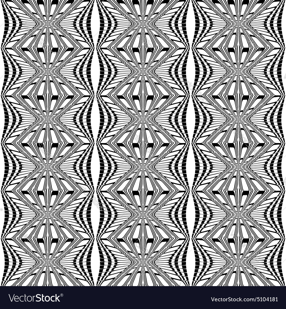 Design Seamless Monochrome Stripy Pattern Vector Image