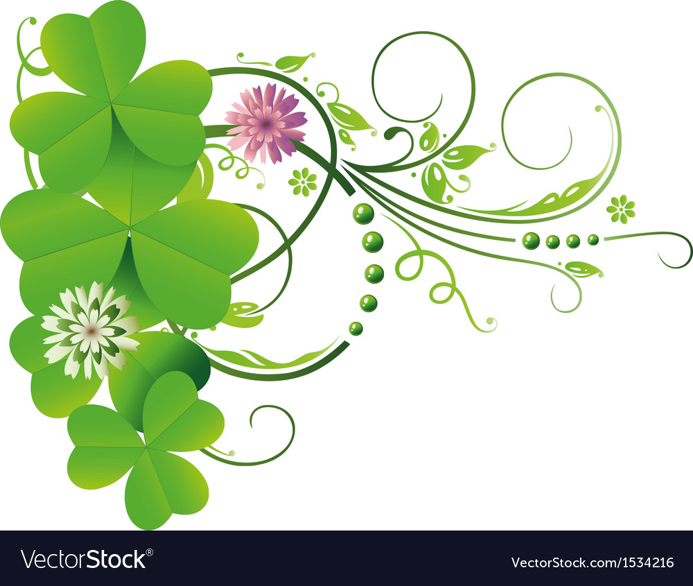 Clovers Border Royalty Free Vector Image Vectorstock